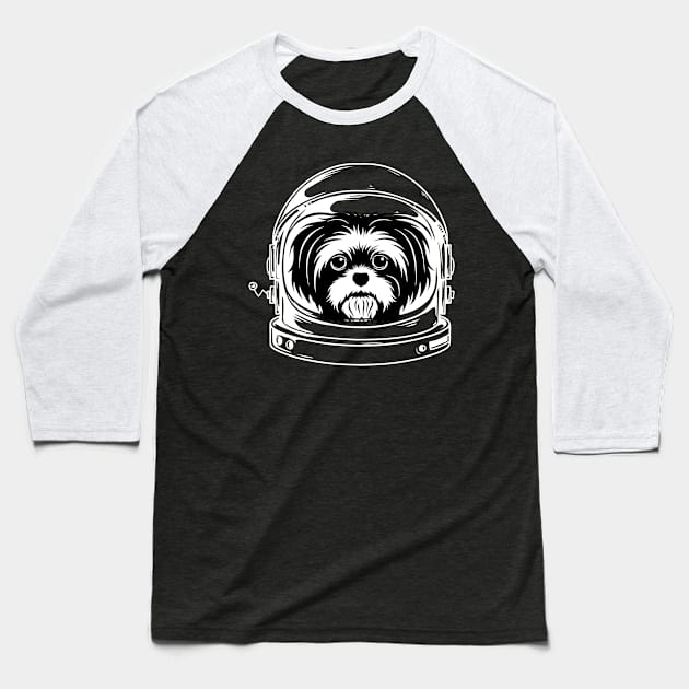 Dogstronaut the Dog Astronaut Baseball T-Shirt by Design Monster